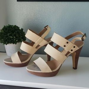 Beautiful Comfy Cream Sandal Heels